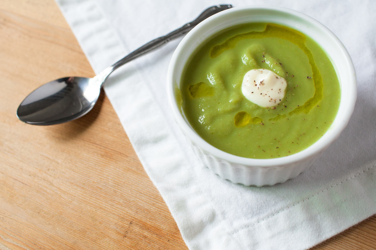 Chilled Cream of Corn Soup with White Truffle Oil 