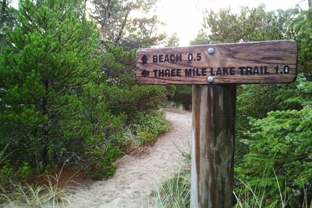Coastal Hike Three Mile Lake